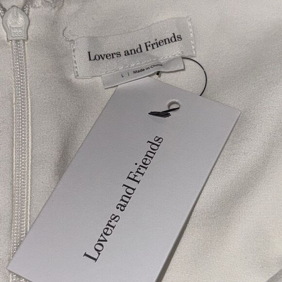 NWT Lovers + Friends Revolve Lavinia Jumpsuit White Large Revolve - Picture 15 of 16